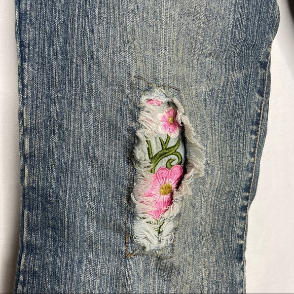 Smiths dungarees bootcut flare light blue jeans - Picture 3 of 8